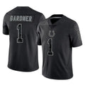 Seanshop IN.Colts #1 Sauce Gardner Player Black Reflective Limited Game Stitched Jerseys