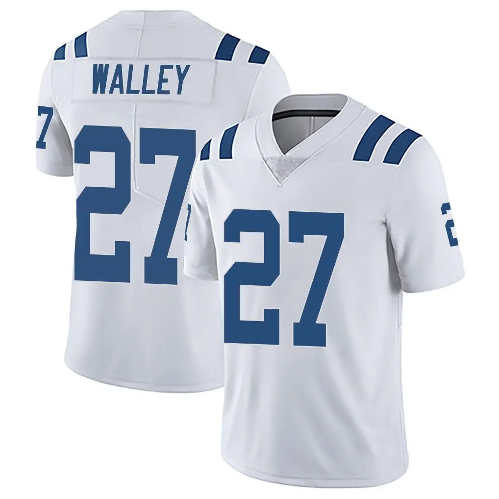 Seanshop IN.Colts #27 Justin Walley Player White Limited Vapor Untouchable Home Game Stitched Jerseys