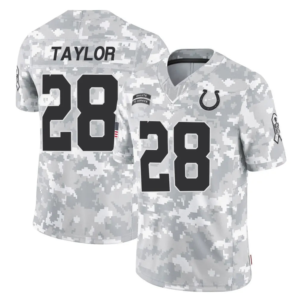 Seanshop IN.Colts #28 Jonathan Taylor Player Arctic Camo Salute To Service Limited Game Stitched Jerseys