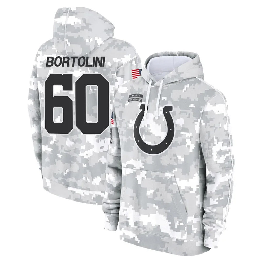 Seanshop IN.Colts #60 Tanor Bortolini Player Arctic Camo Salute to Service Hoodies Limited Game Stitched Jerseys