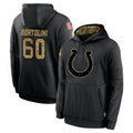Seanshop IN.Colts #60 Tanor Bortolini Player Black Salute to Service Hoodies Limited Game Stitched Jerseys