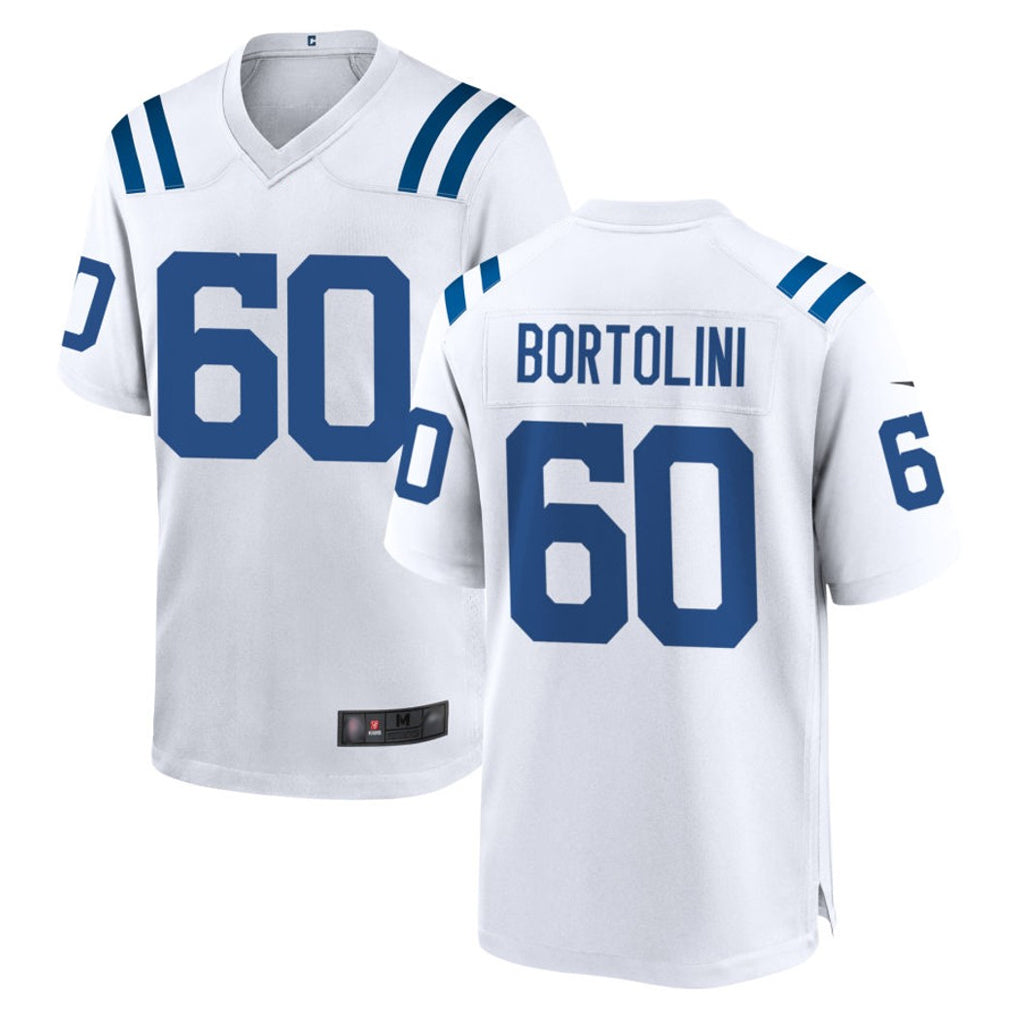 Seanshop IN.Colts #60 Tanor Bortolini Player White Home Game Stitched Jerseys