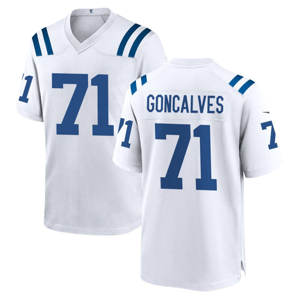 Seanshop IN.Colts #71 Matt Goncalves Player White Home Game Stitched Jerseys