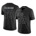 Seanshop IN.Colts #79 Bernhard Raimann Player Black Reflective Limited Game Stitched Jerseys