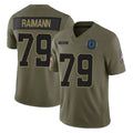 Seanshop IN.Colts #79 Bernhard Raimann Player Olive Salute To Service Limited Game Stitched Jerseys