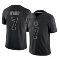 Seanshop IN.Colts #7 Charvarius Ward Sr. Player Black Reflective Limited Game Stitched Jerseys