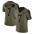 Seanshop IN.Colts #7 Charvarius Ward Sr. Player Olive Salute To Service Limited Game Stitched Jerseys