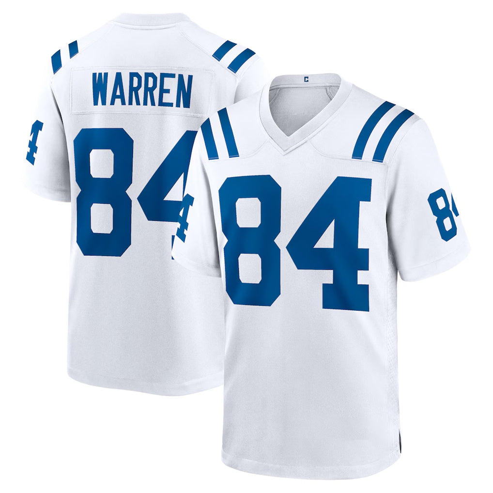 Seanshop IN.Colts #84 Tyler Warren Player White Home Game Stitched Jerseys