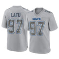 Seanshop IN.Colts #97 Laiatu Latu Player Gray Atmosphere Fashion Home Game Stitched Jerseys