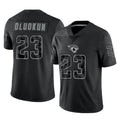 Seanshop J.Jaguars #23 Foyesade Oluokun Player Black Reflective Limited Game Stitched Jerseys