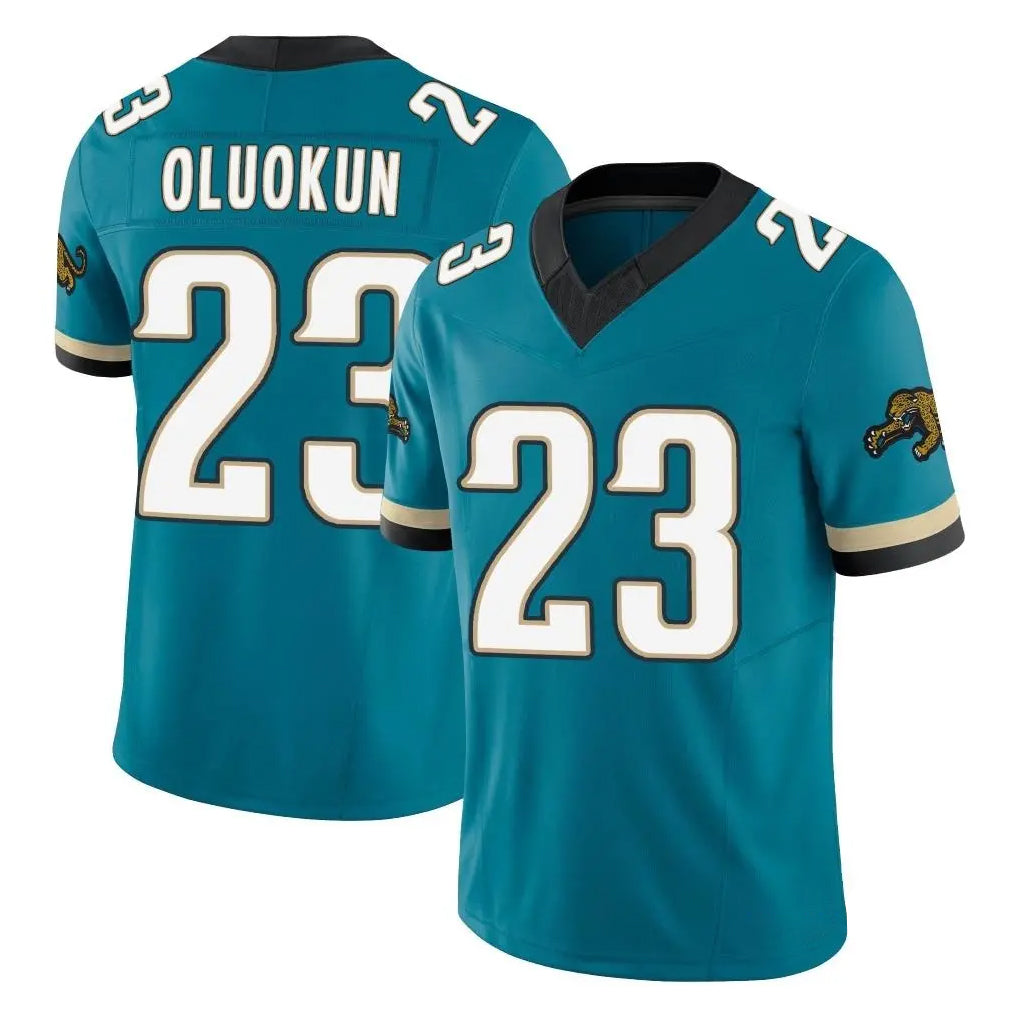 Seanshop J.Jaguars #23 Foyesade Oluokun Player Teal Prowler Throwback Vapor F.U.S.E. Limited Home Game Stitched Jerseys