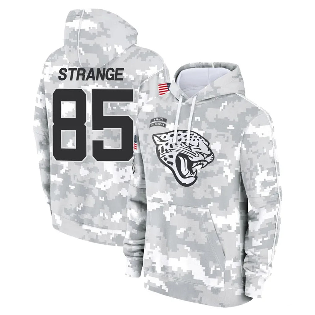 Seanshop J.Jaguars #85 Brenton Strange Player Arctic Camo Salute to Service Hoodies Limited Game Stitched Jerseys