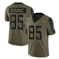 Seanshop J.Jaguars #85 Brenton Strange Player Olive Salute To Service Limited Game Stitched Jerseys