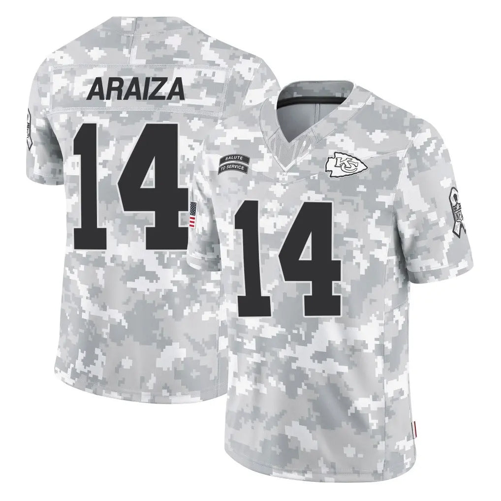 Seanshop KC.Chiefs #14 Matt Araiza Player Arctic Camo Salute To Service Limited Game Stitched Jerseys