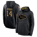 Seanshop KC.Chiefs #14 Matt Araiza Player Black Salute to Service Hoodies Limited Game Stitched Jerseys