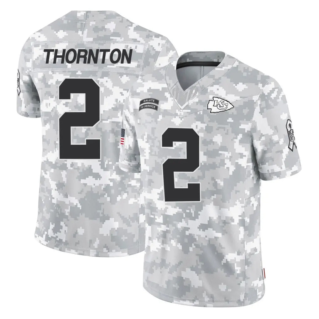 Seanshop KC.Chiefs #2 Tyquan Thornton Player Arctic Camo Salute To Service Limited Game Stitched Jerseys