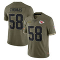 Seanshop KC.Chiefs #58 Derrick Thomas Player Olive Salute To Service Limited Stitched Jerseys