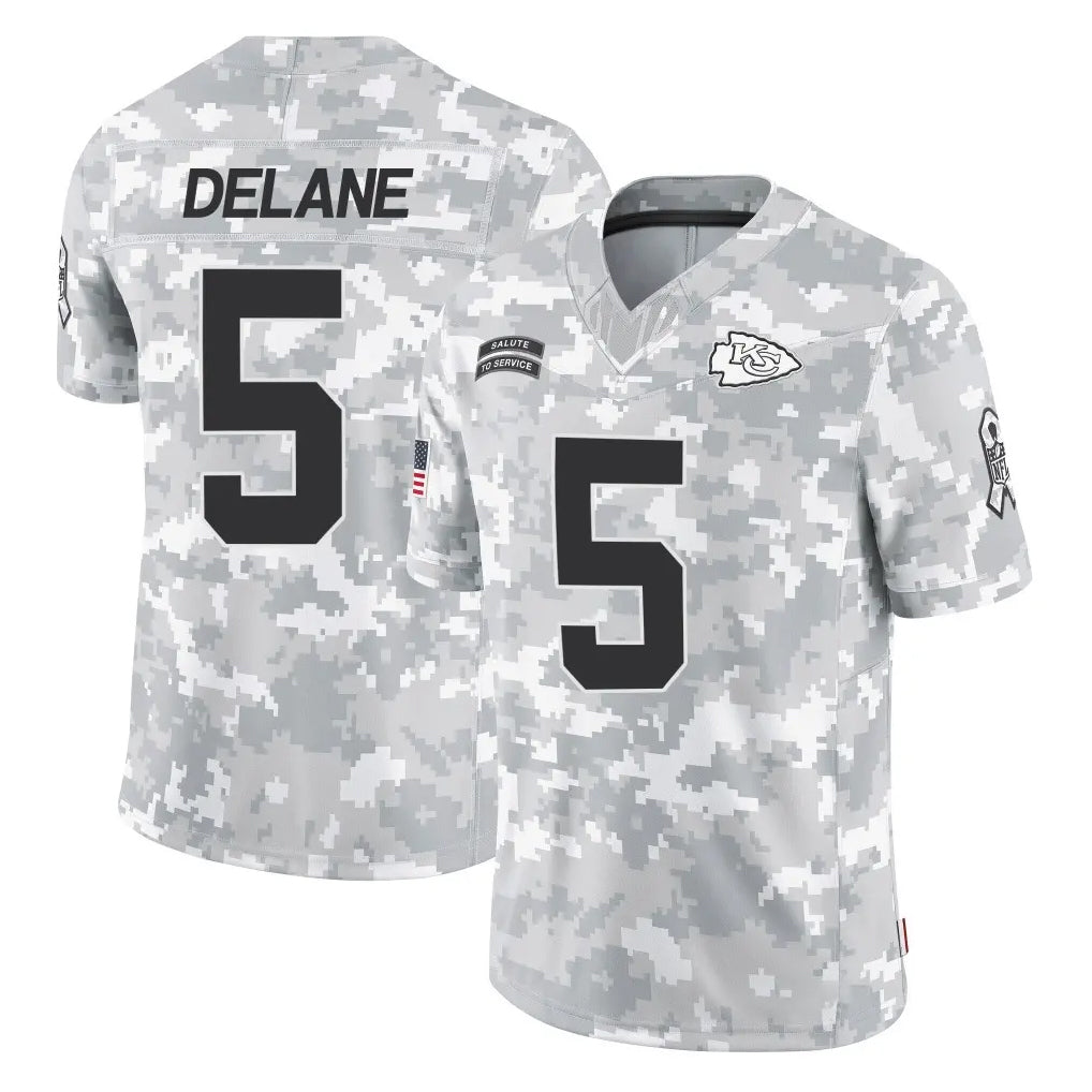 Seanshop KC.Chiefs #5 Mansoor Delane Player Arctic Camo Salute To Service Limited Game Stitched Jerseys