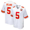 Seanshop KC.Chiefs #5 Mansoor Delane Player White Home Game Stitched Jerseys
