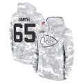 Seanshop KC.Chiefs #65 Trey Smith Player Arctic Camo Salute to Service Hoodies Limited Game Stitched Jerseys