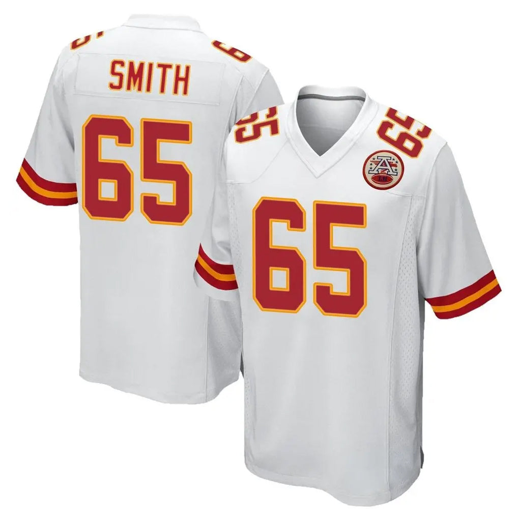 Seanshop KC.Chiefs #65 Trey Smith Player White Home Game Stitched Jerseys
