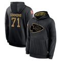 Seanshop KC.Chiefs #71 Josh Simmons Player Black Salute to Service Hoodies Limited Game Stitched Jerseys