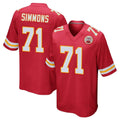 Seanshop KC.Chiefs #71 Josh Simmons Player Red Home Game Stitched Jerseys