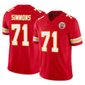 Seanshop KC.Chiefs #71 Josh Simmons Player Red Limited Vapor Untouchable Home Game Stitched Jerseys