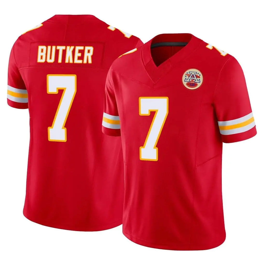 Seanshop KC.Chiefs #7 Harrison Butker Player Red Limited Vapor F.U.S.E. Home Game Stitched Jerseys