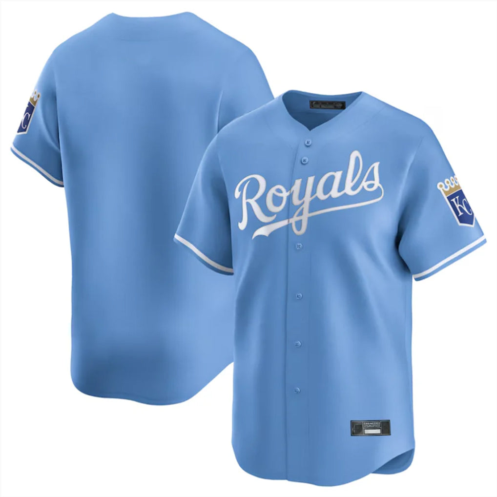 Seanshop KC.Royals Light Blue Alt Limited Home Blank Player Stitched Jerseys