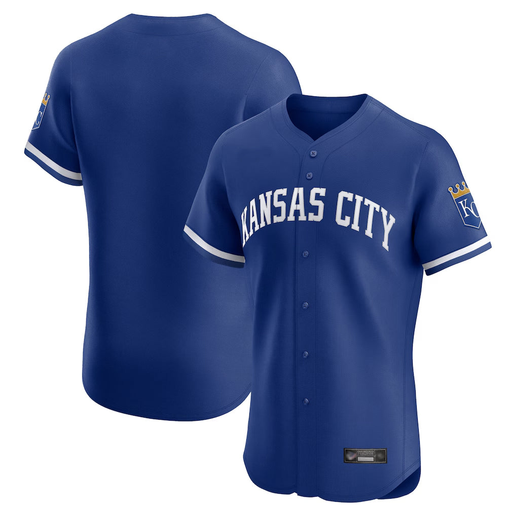 Seanshop KC.Royals Royal Limited Elite Home Blank Player Stitched Jerseys