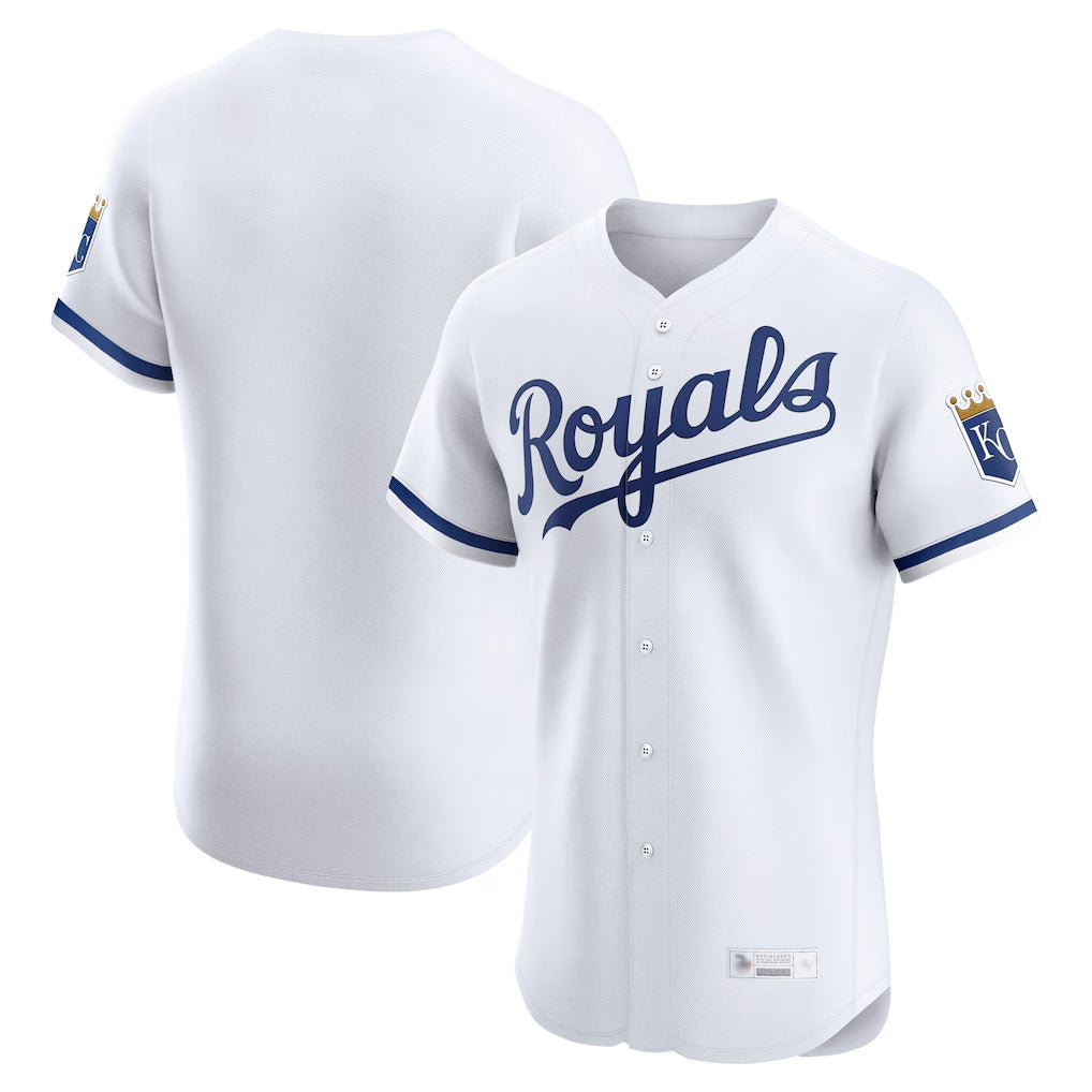Seanshop KC.Royals White Alt Limited Elite Home Blank Player Stitched Jerseys