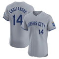 Seanshop KC.Royals #14 Jac Caglianone Player Gray Limited Elite Home Stitched Jerseys
