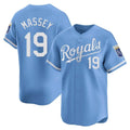 Seanshop KC.Royals #19 Michael Massey Player Light Blue Alt Limited Home Stitched Jerseys
