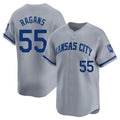 Seanshop KC.Royals #55 Cole Ragans Player Gray Limited Home Stitched Jerseys