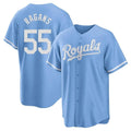 Seanshop KC.Royals #55 Cole Ragans Player Light Blue Home Game Stitched Jerseys