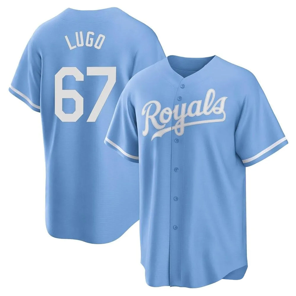 Seanshop KC.Royals #67 Seth Lugo Player Light Blue Home Game Stitched Jerseys
