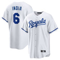 Seanshop KC.Royals #6 Jonathan India Player White Home Game Stitched Jerseys