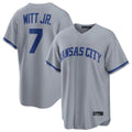 Seanshop KC.Royals #7 Bobby Witt Jr. Player Grey Road Game Home Stitched Jerseys