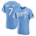 Seanshop KC.Royals #7 Bobby Witt Jr. Player Light Blue Alt Limited Elite Home Stitched Jerseys