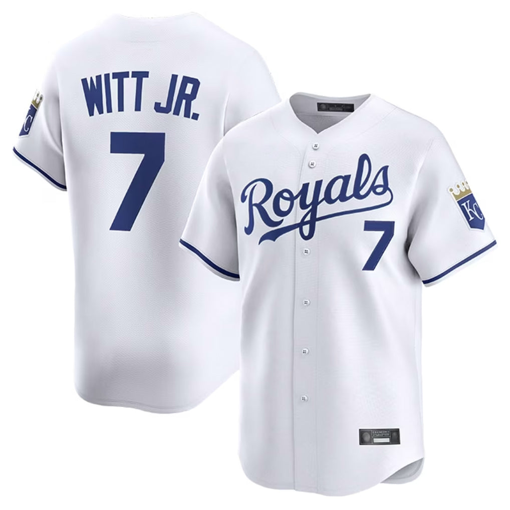 Seanshop KC.Royals #7 Bobby Witt Jr. Player White Alt Limited Home Stitched Jerseys