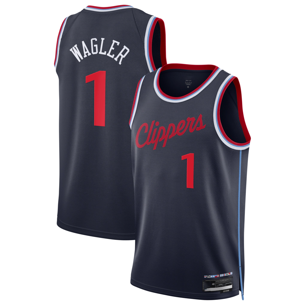 Seanshop L.Clippers #1 Keaton Wagler Navy Swingman Stitched Jerseys - Icon Edition