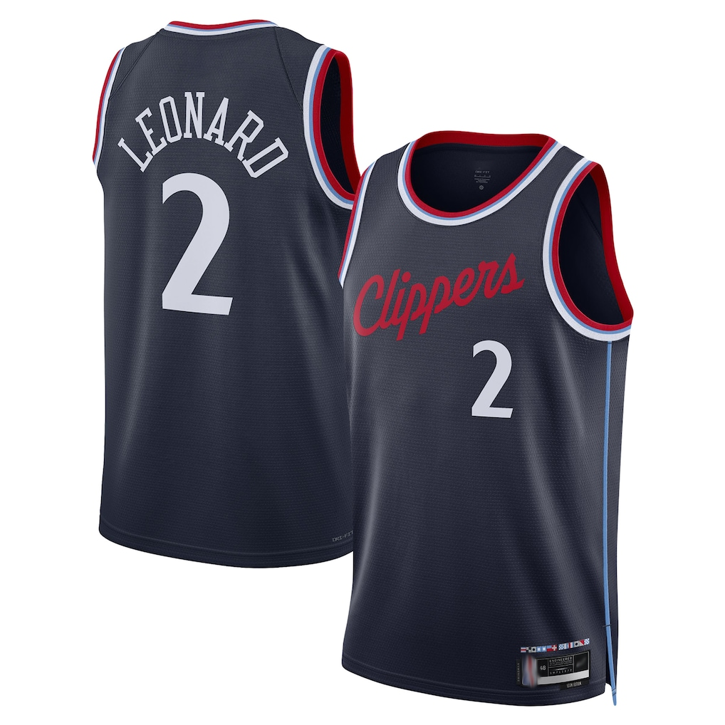 Seanshop L.Clippers #2 Kawhi Leonard Navy 202425 Swingman Stitched Jerseys - Icon Edition