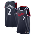 Seanshop L.Clippers #2 Kawhi Leonard Navy 202425 Swingman Stitched Jerseys - Icon Edition