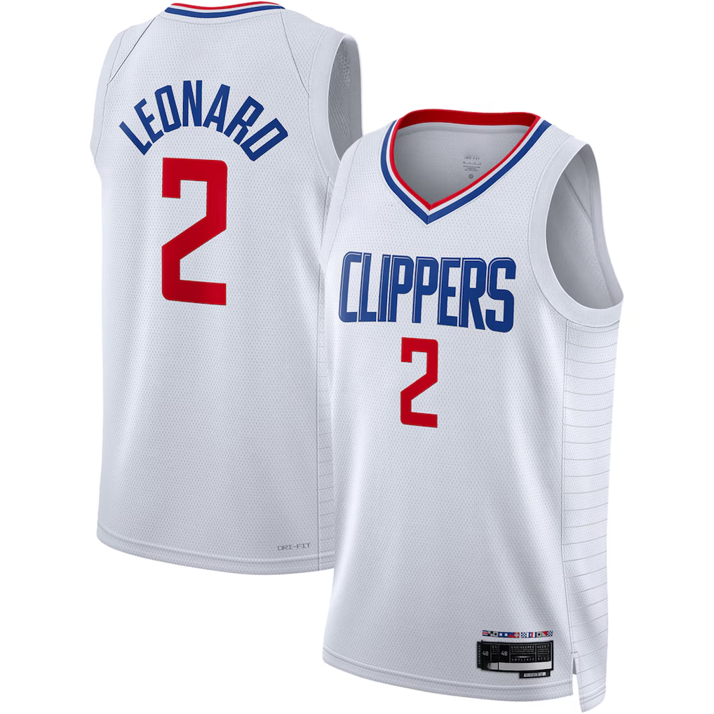 Seanshop L.Clippers #2 Kawhi Leonard White Swingman Stitched Jerseys - Association Edition