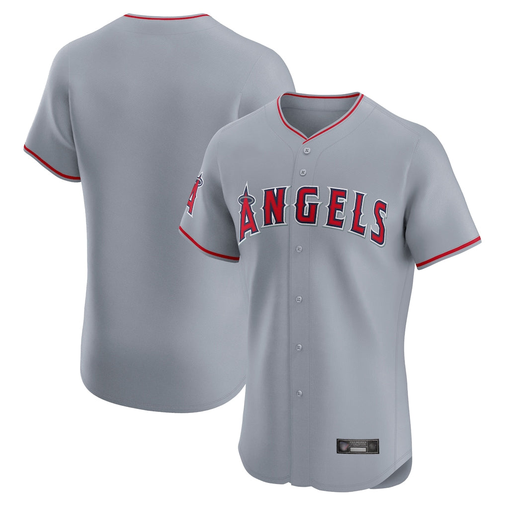 Seanshop LA.Angels Gray Home Limited Elite Blank Player Stitched Jerseys