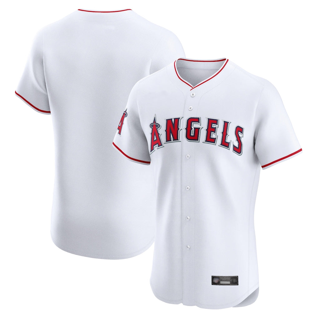 Seanshop LA.Angels White Limited Elite Home Blank Player Stitched Jerseys