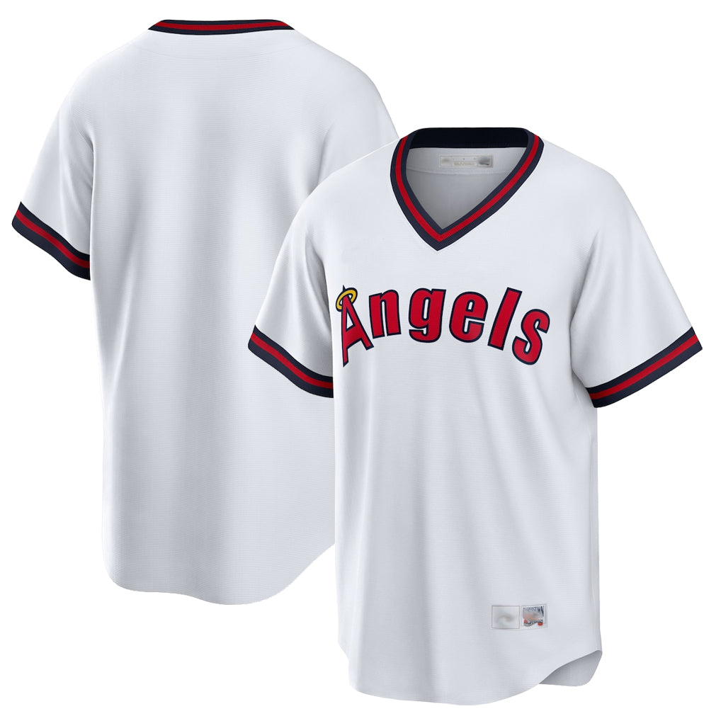 Seanshop LA.Angels White T-shirt Home Game Blank Player Stitched Jerseys