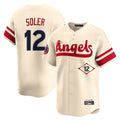 Seanshop LA.Angels #12 Jorge Soler Player Cream City Connect Limited Home Stitched Jerseys