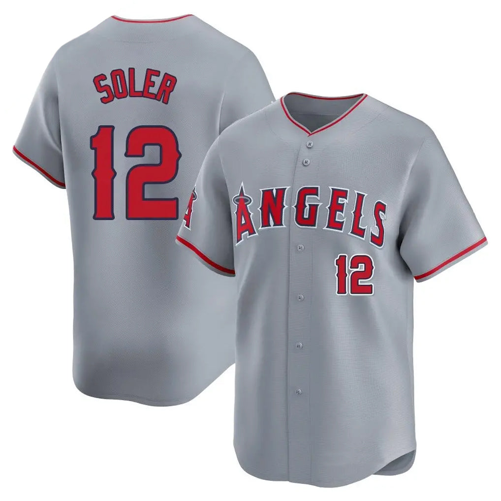 Seanshop LA.Angels #12 Jorge Soler Player Gray Home Limited Stitched Jerseys